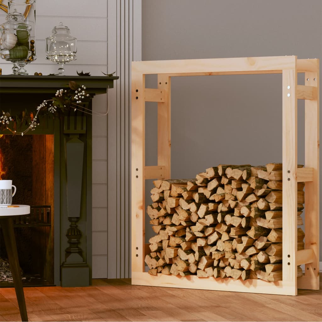 Portalegna 80x25x100 cm in Legno Massello di Pino - homemem39
