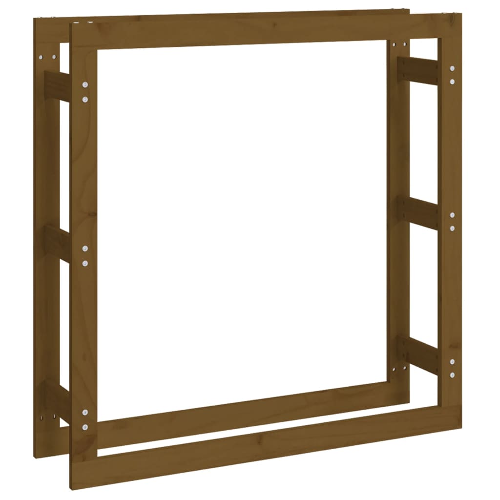 Portalegna Marrone Ambra 100x25x100cm Legno Massello di Pino - homemem39