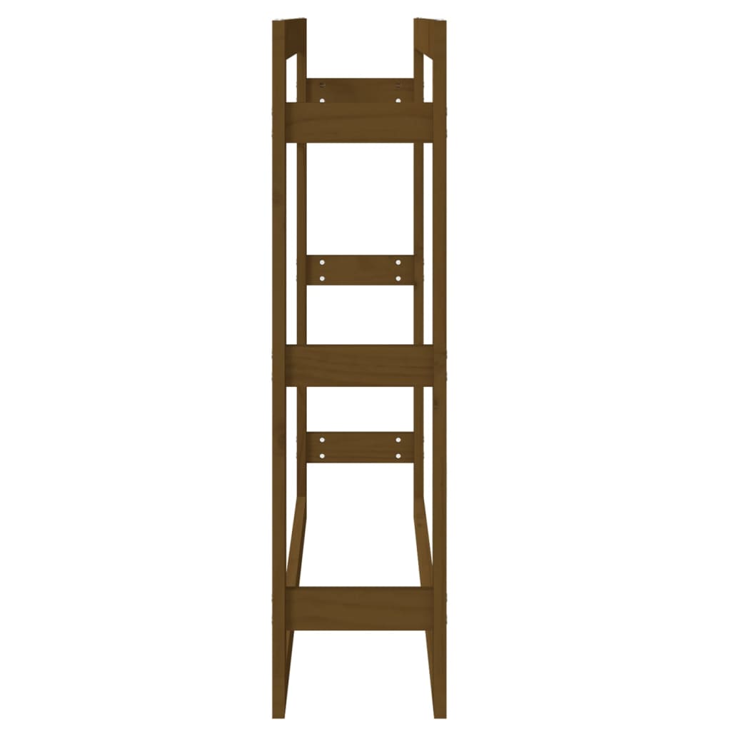 Portalegna Marrone Ambra 100x25x100cm Legno Massello di Pino - homemem39