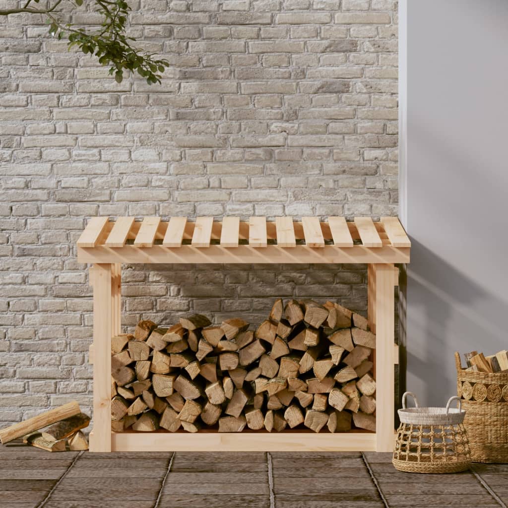 Portalegna 108x64,5x77 cm in Legno Massello di Pino - homemem39