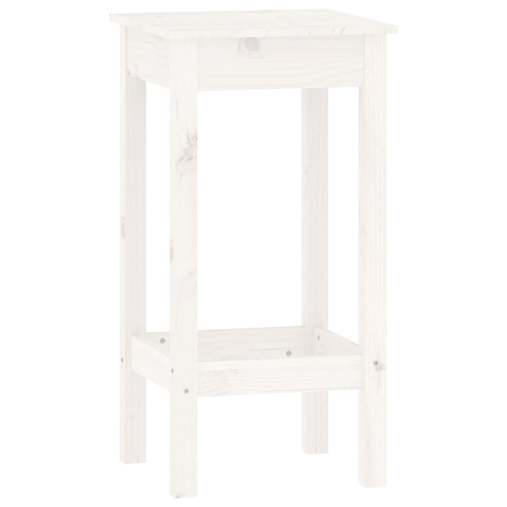 Set da Bar 5 pz Bianco in Legno Massello di Pino - homemem39