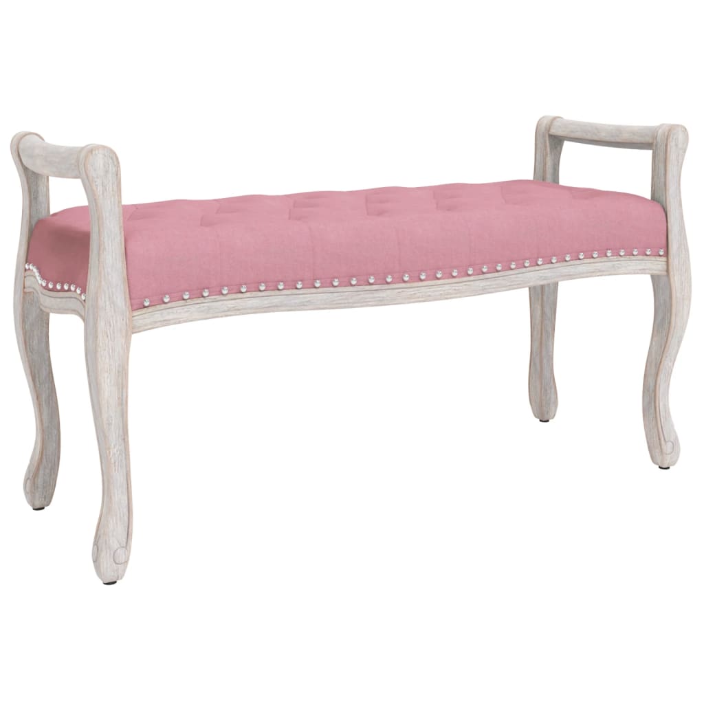 Panca Rosa 110x45x60 cm in Velluto - homemem39