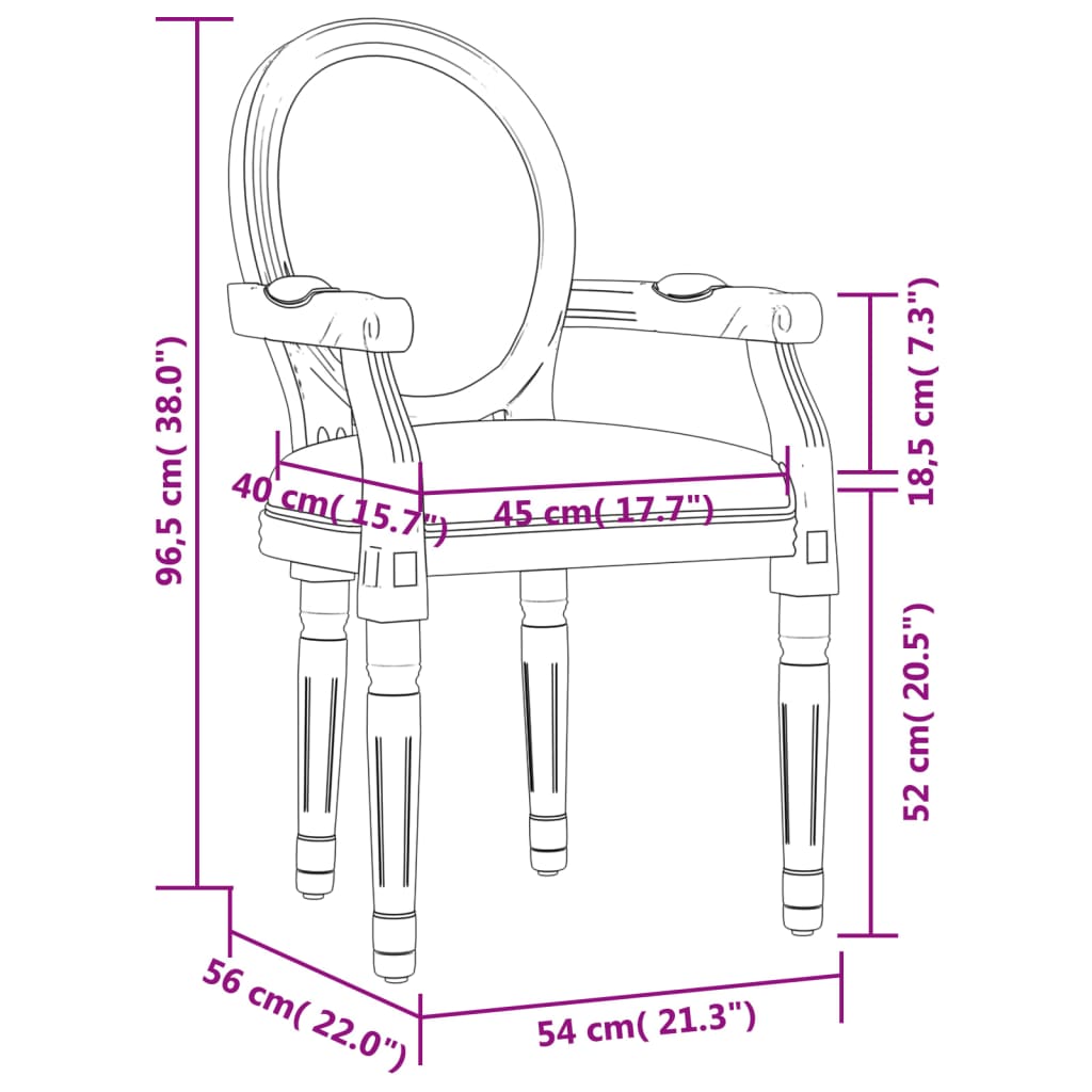 Sedia da Pranzo Grigio Scuro 54x56x96,5 cm Tessuto | homemem39
