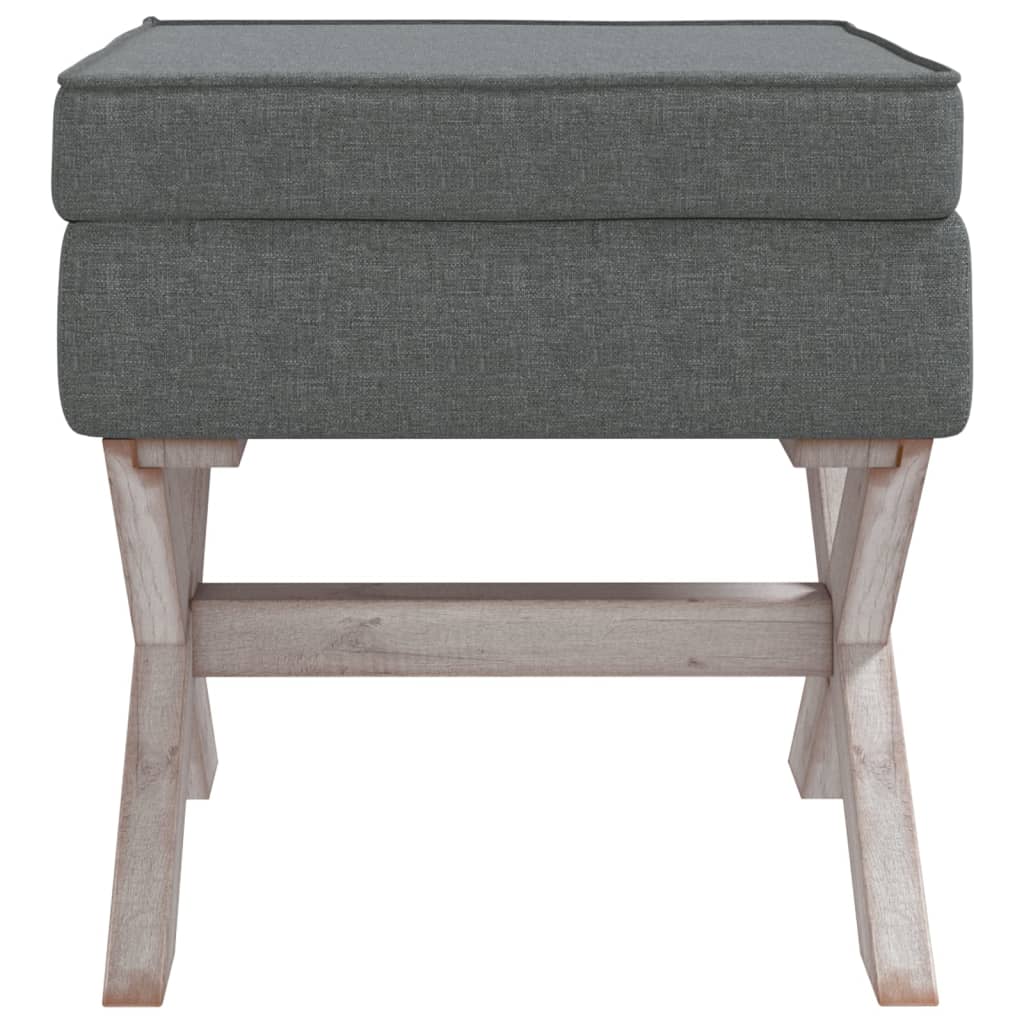 Sgabello Portaoggetti Grigio Scuro 45x45x49 cm in Tessuto - homemem39