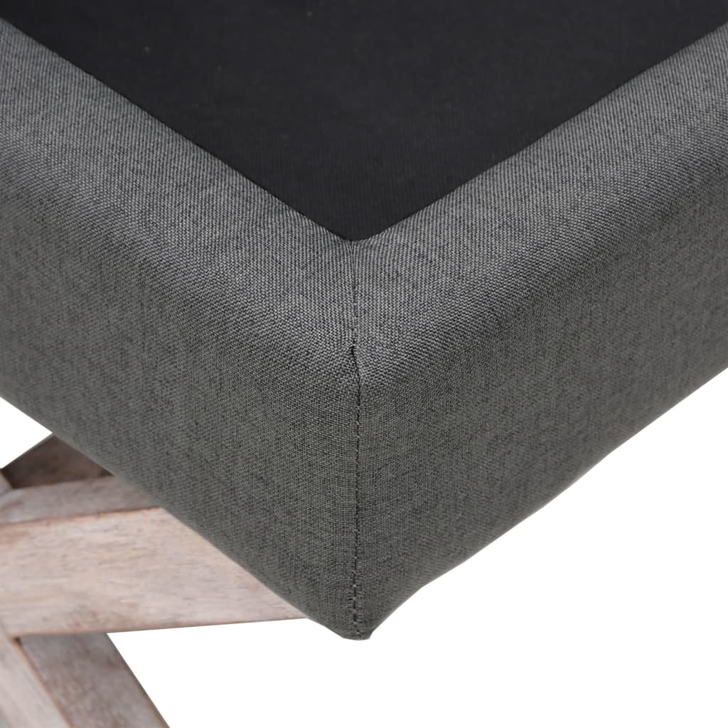 Sgabello Portaoggetti Grigio Scuro 45x45x49 cm in Tessuto - homemem39