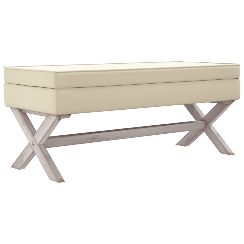 Sgabello Portaoggetti 110x45x49 cm in Lino - homemem39
