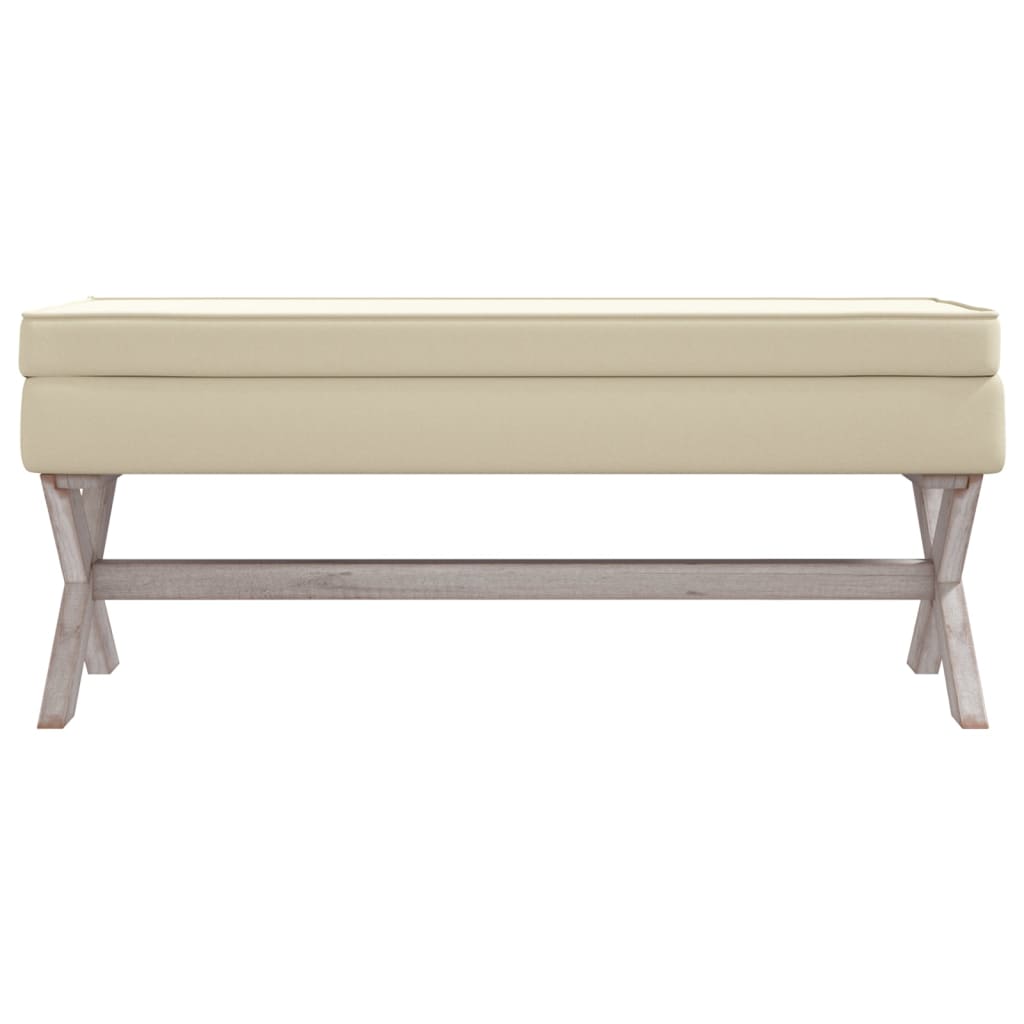 Sgabello Portaoggetti 110x45x49 cm in Lino - homemem39