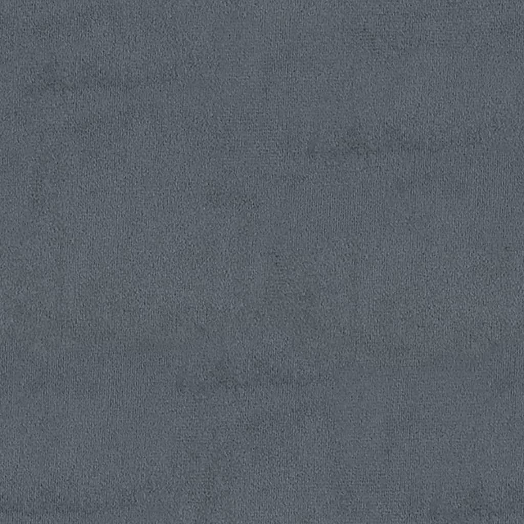 Sgabello Portaoggetti Grigio Scuro 110x45x49 cm in Velluto - homemem39