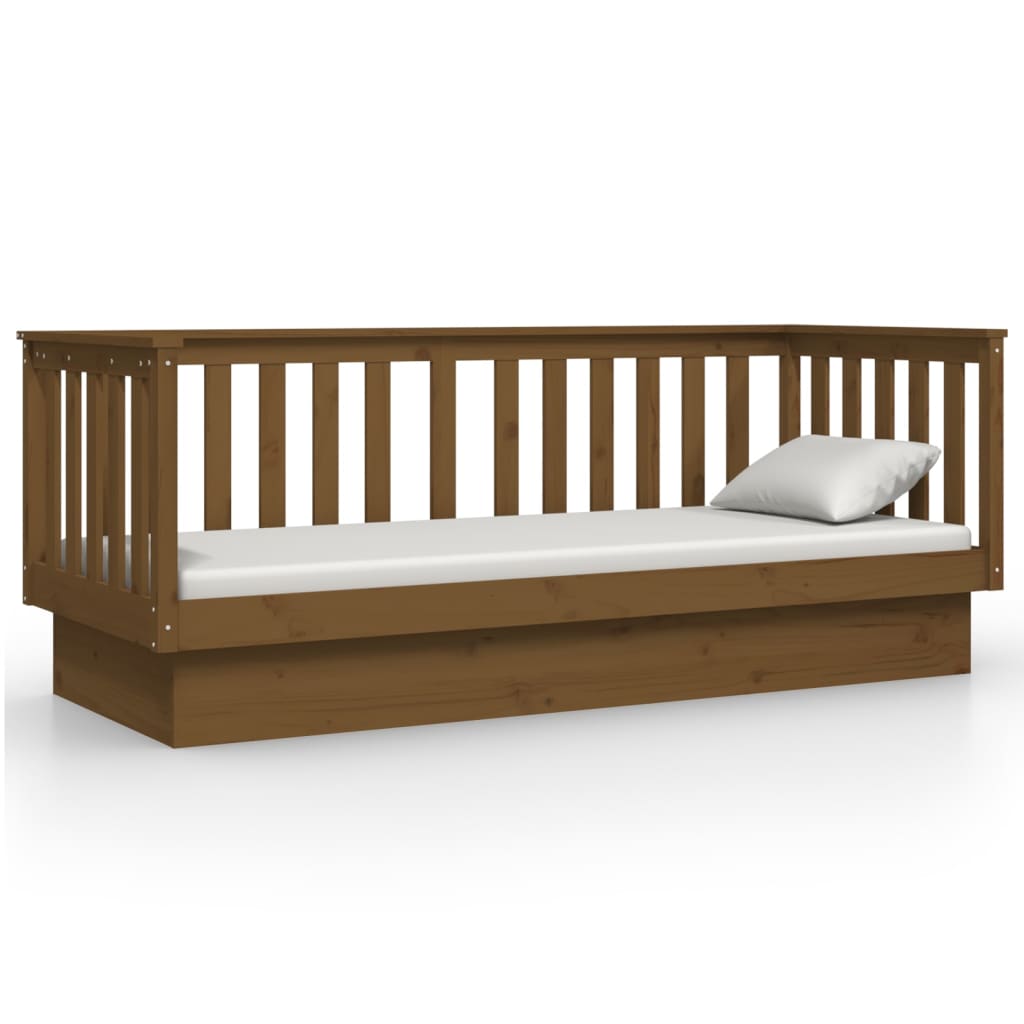 Dormeuse Marrone Ambra 75x190 cm in Legno Massello di Pino - homemem39