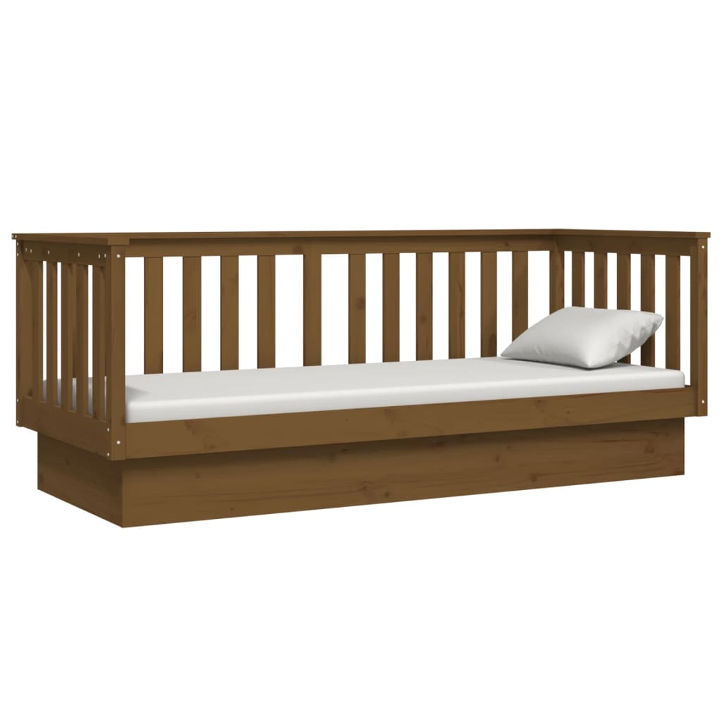 Dormeuse Marrone Ambra 75x190 cm in Legno Massello di Pino - homemem39