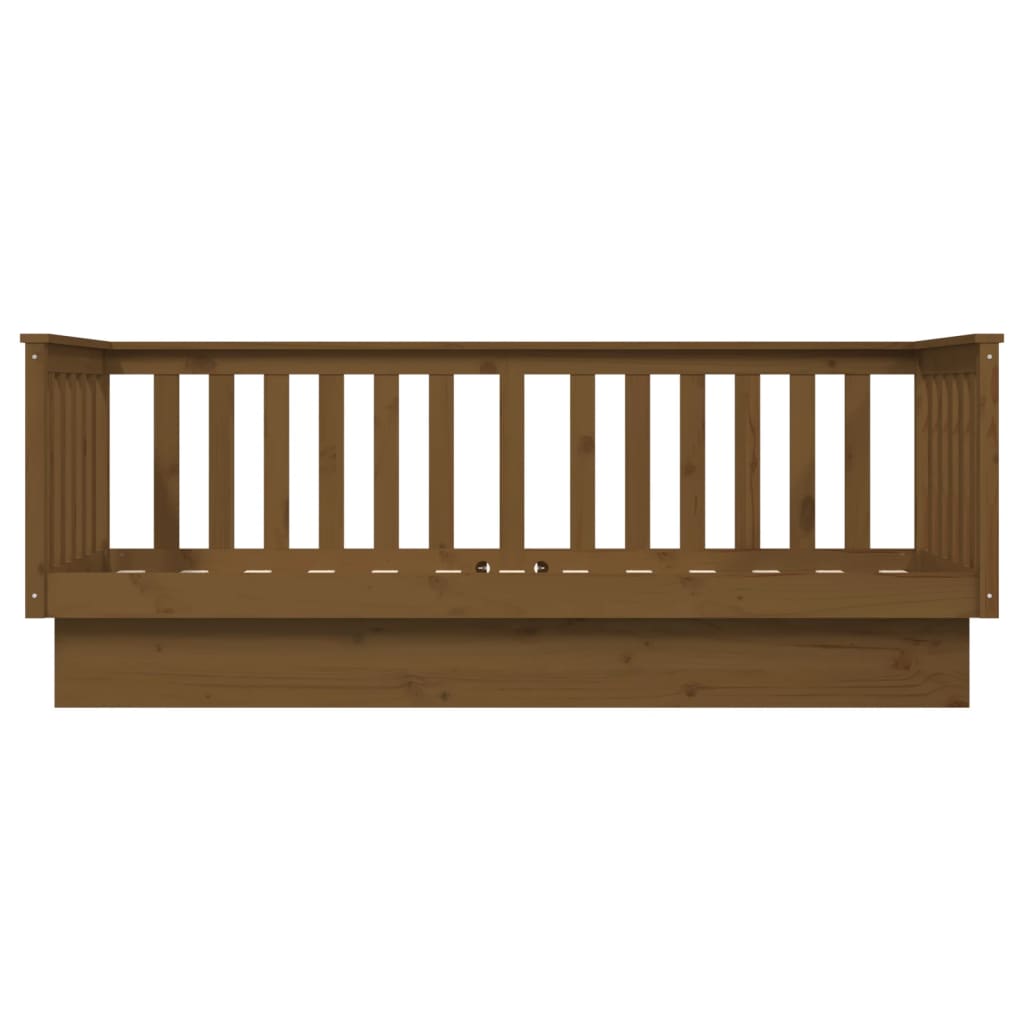Dormeuse Marrone Ambra 75x190 cm in Legno Massello di Pino - homemem39