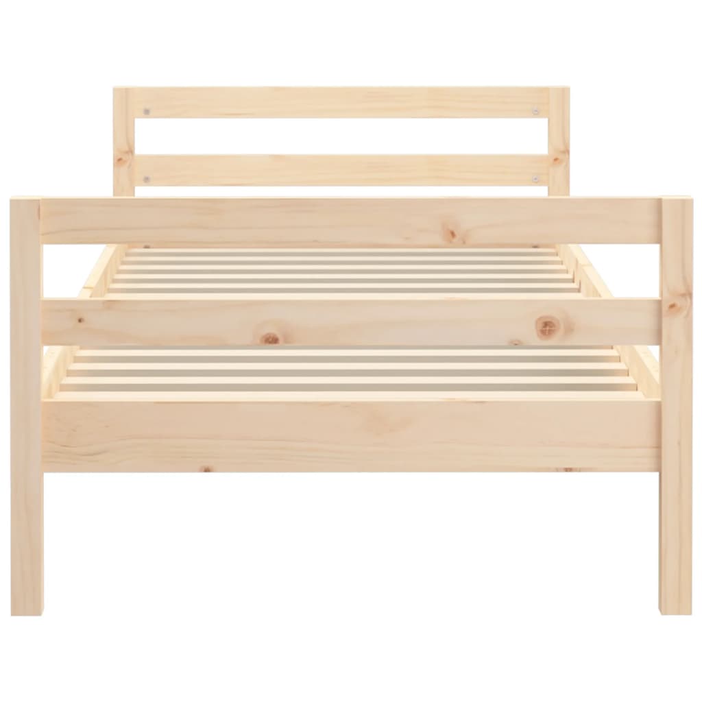 Giroletto senza Materasso 90x200 cm in Legno Massello di Pino - homemem39