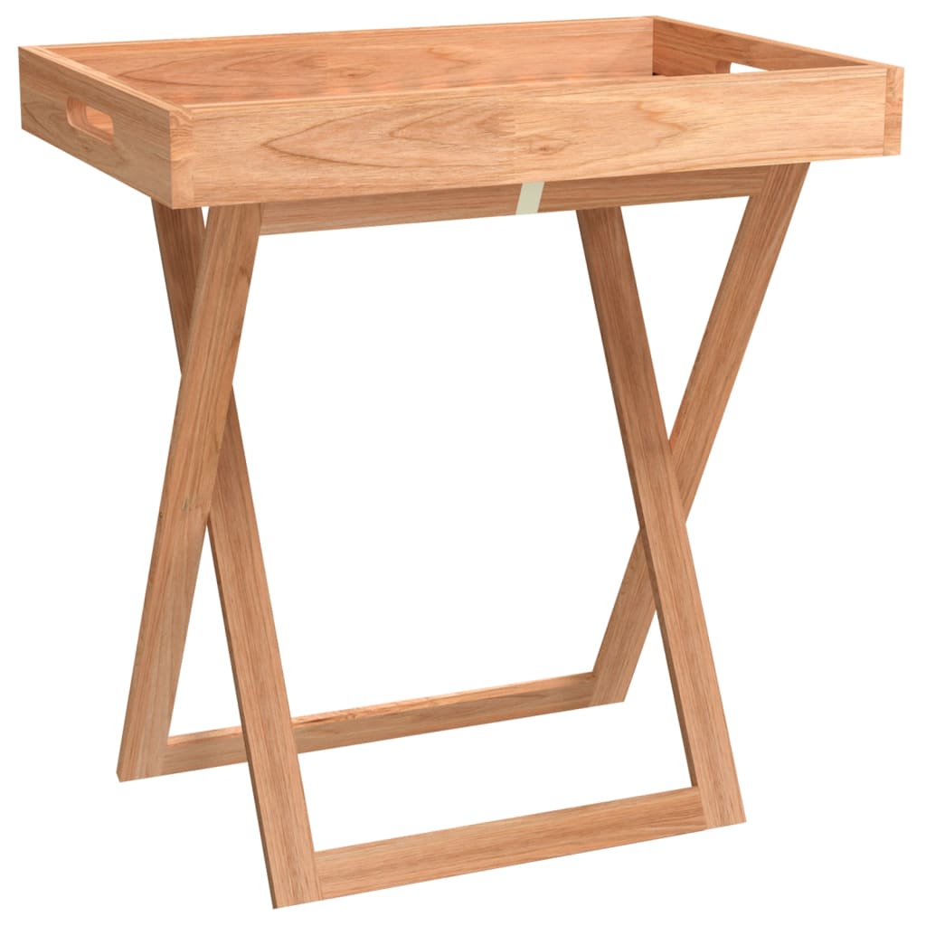 Tavolo a Vassoio Pieghevole 52x36x56,5cm Legno Massello di Noce - homemem39