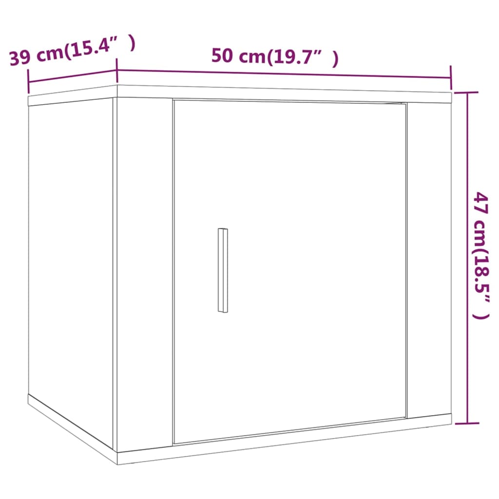 Comodini 2pz Rovere Fumo 50x39x47 cm | homemem39