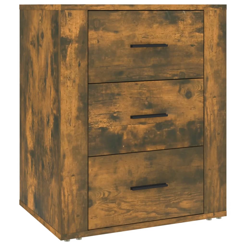 Comodino Rovere Fumo 50x36x60 cm Legno Multistrato - homemem39