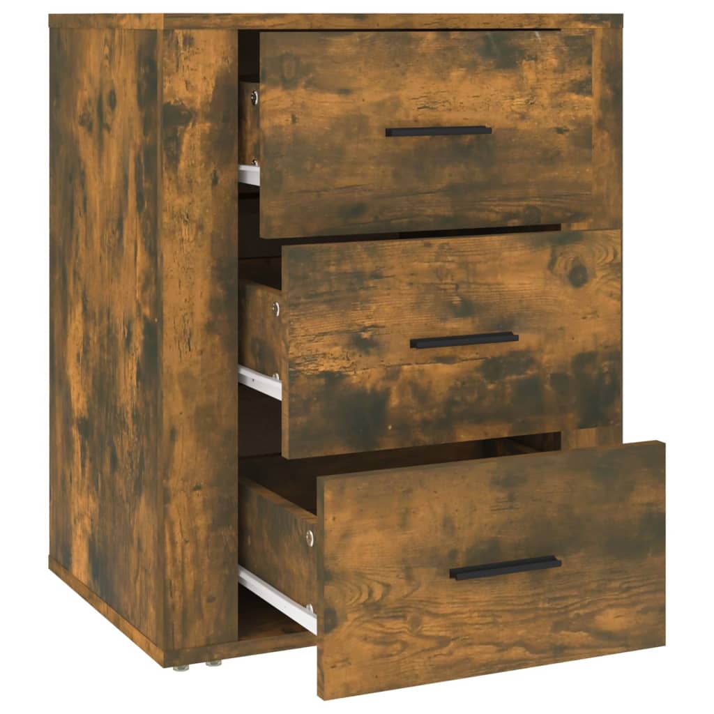Comodino Rovere Fumo 50x36x60 cm Legno Multistrato - homemem39