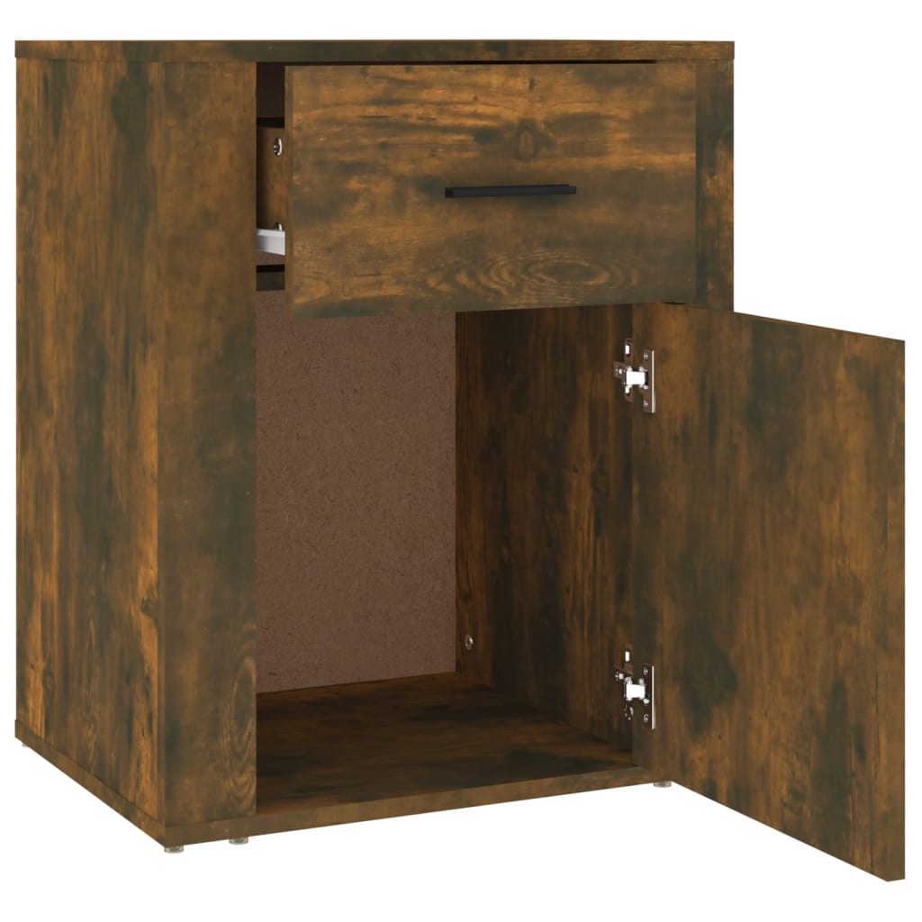 Comodino Rovere Fumo 50x36x60 cm Legno Multistrato - homemem39