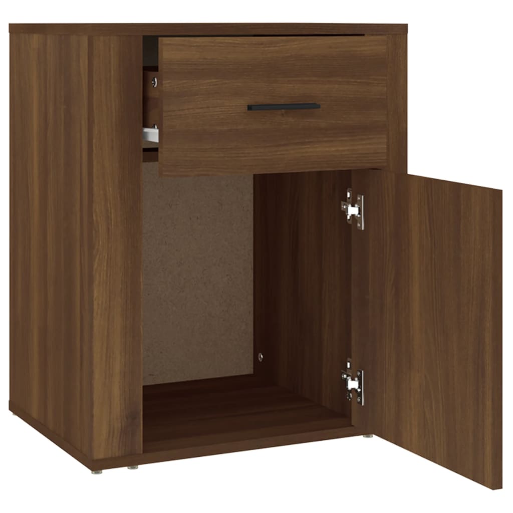 Comodino Rovere Marrone 50x36x60 cm Legno Multistrato - homemem39