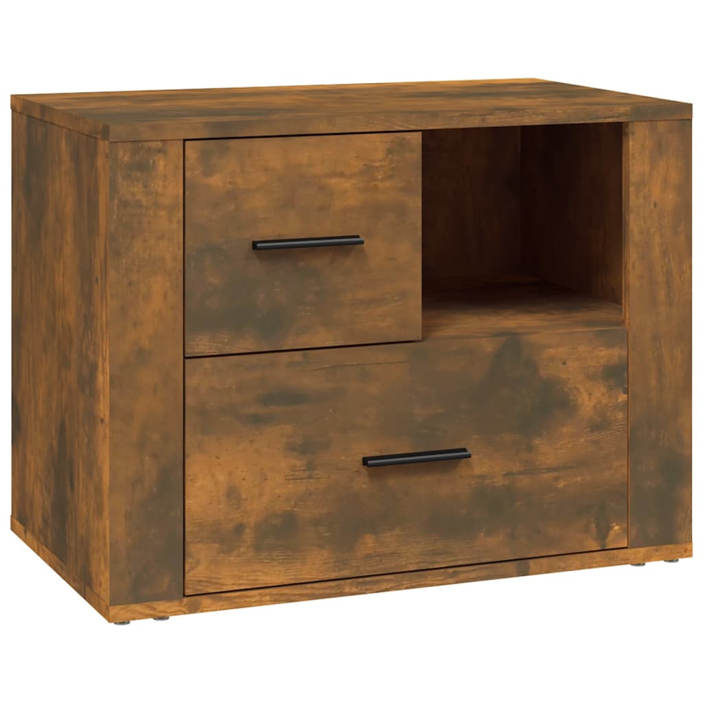 Comodino Rovere Fumo 60x36x45 cm Legno Multistrato - homemem39