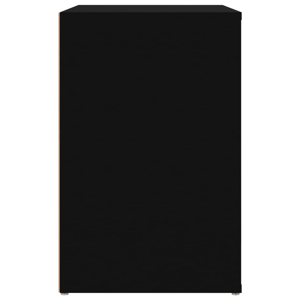 Scarpiera Nera 130x35x54 cm in Legno Multistrato - homemem39
