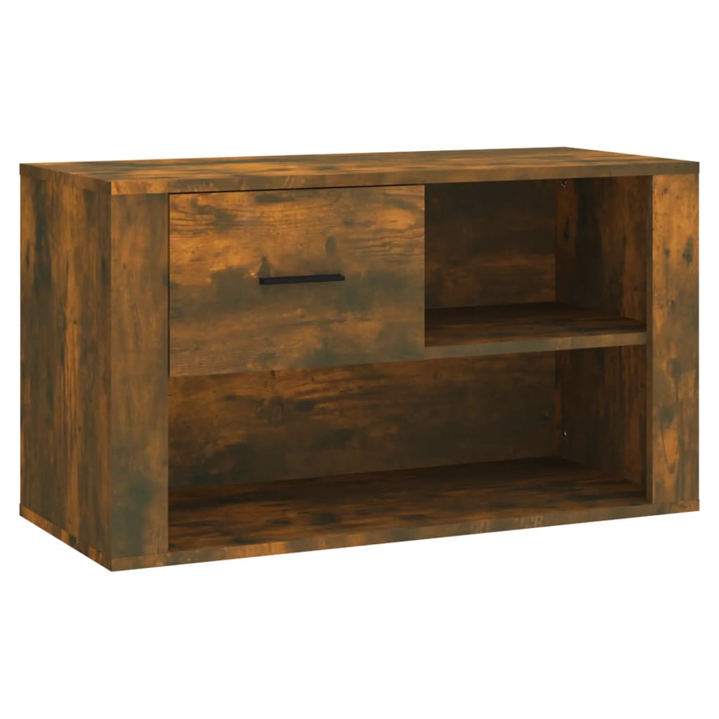 Scarpiera Rovere Fumo 80x35x45 cm in Legno Multistrato - homemem39