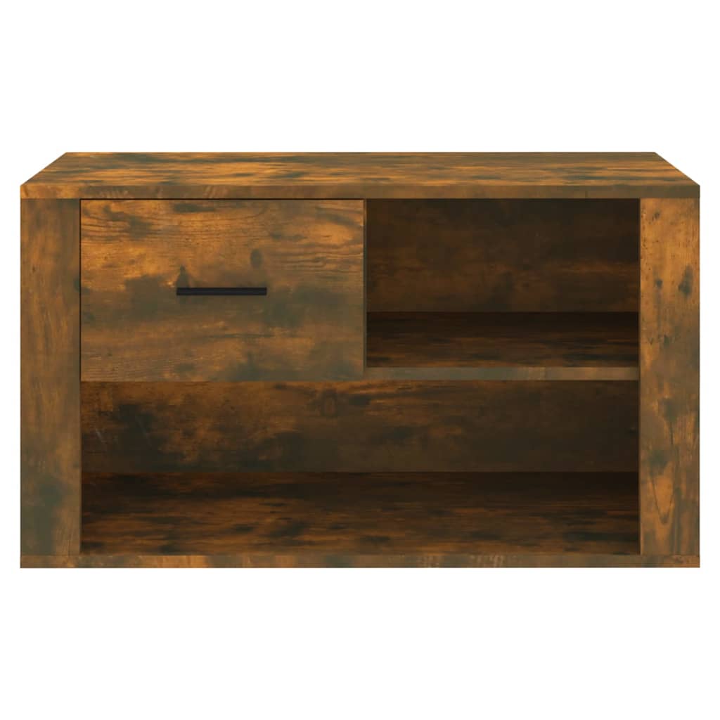 Scarpiera Rovere Fumo 80x35x45 cm in Legno Multistrato - homemem39