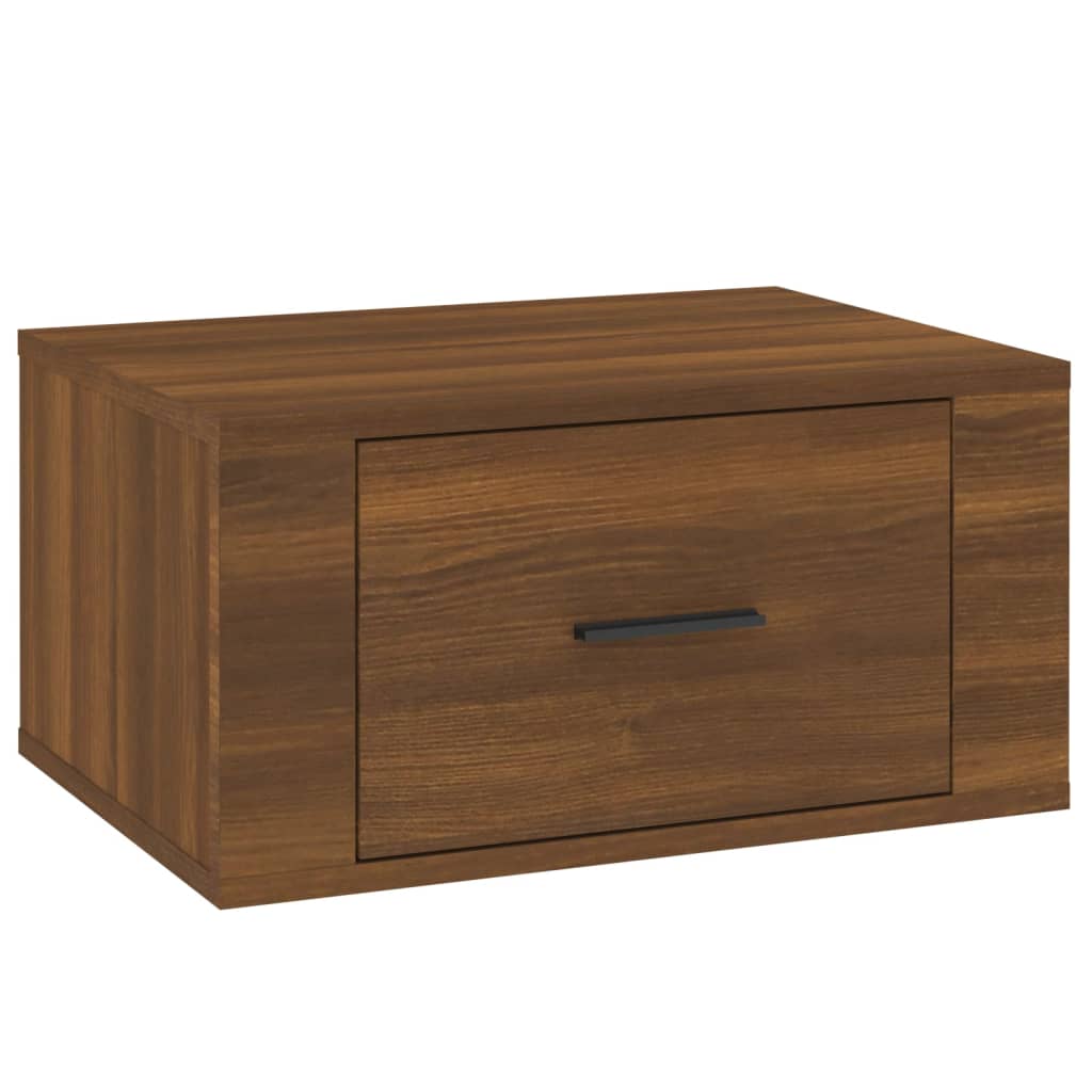 Comodino a Muro Rovere Marrone 50x36x25 cm - homemem39