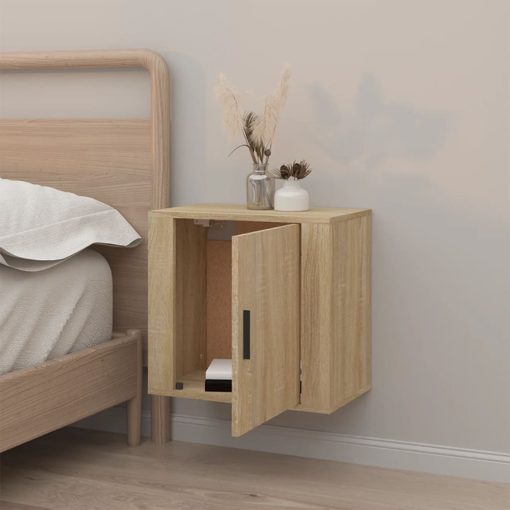 Comodino a Muro Rovere Sonoma 50x30x47 cm - homemem39