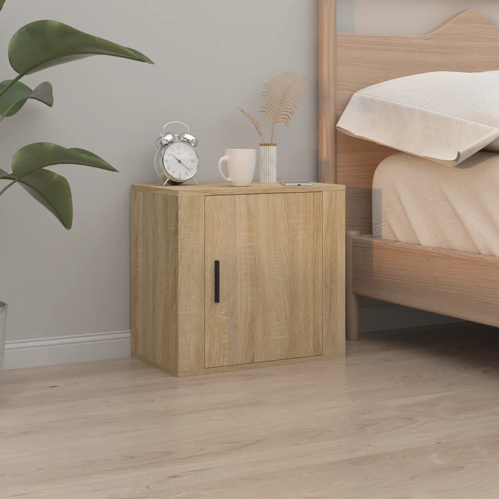 Comodino a Muro Rovere Sonoma 50x30x47 cm - homemem39