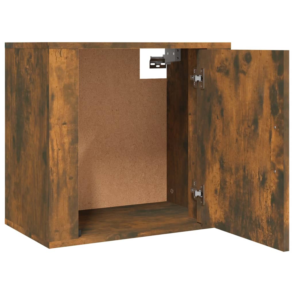 Comodino a Muro Rovere Fumo 50x30x47 cm - homemem39