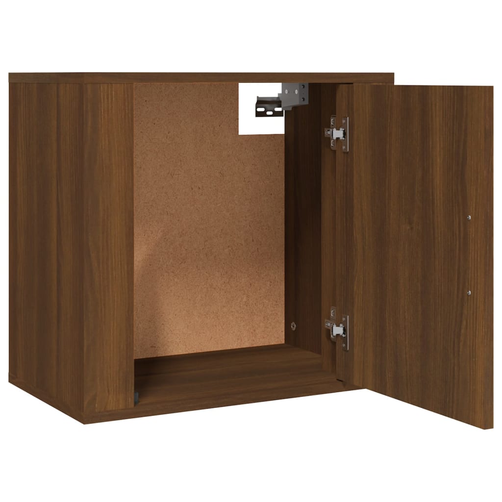 Comodini a Muro 2 pz Rovere Marrone 50x30x47 cm - homemem39