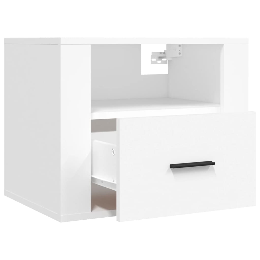 Comodino a Muro Bianco 50x36x40 cm - homemem39