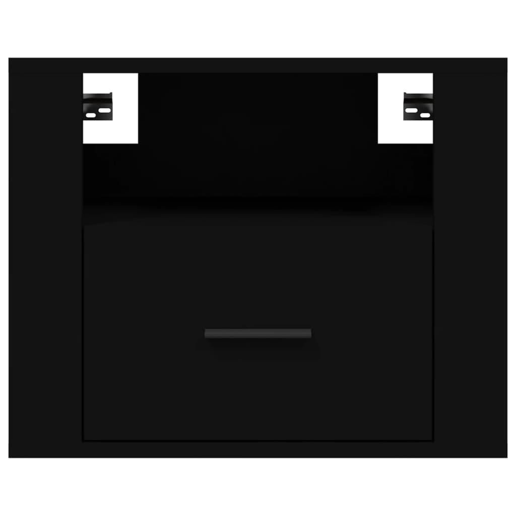 Comodino a Muro Nero 50x36x40 cm - homemem39