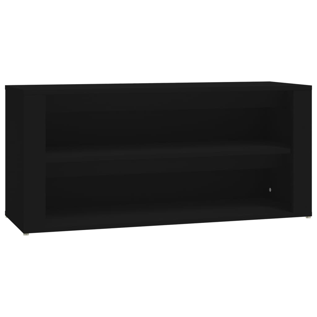 Scarpiera Nera 100x35x45 cm in Legno Multistrato - homemem39