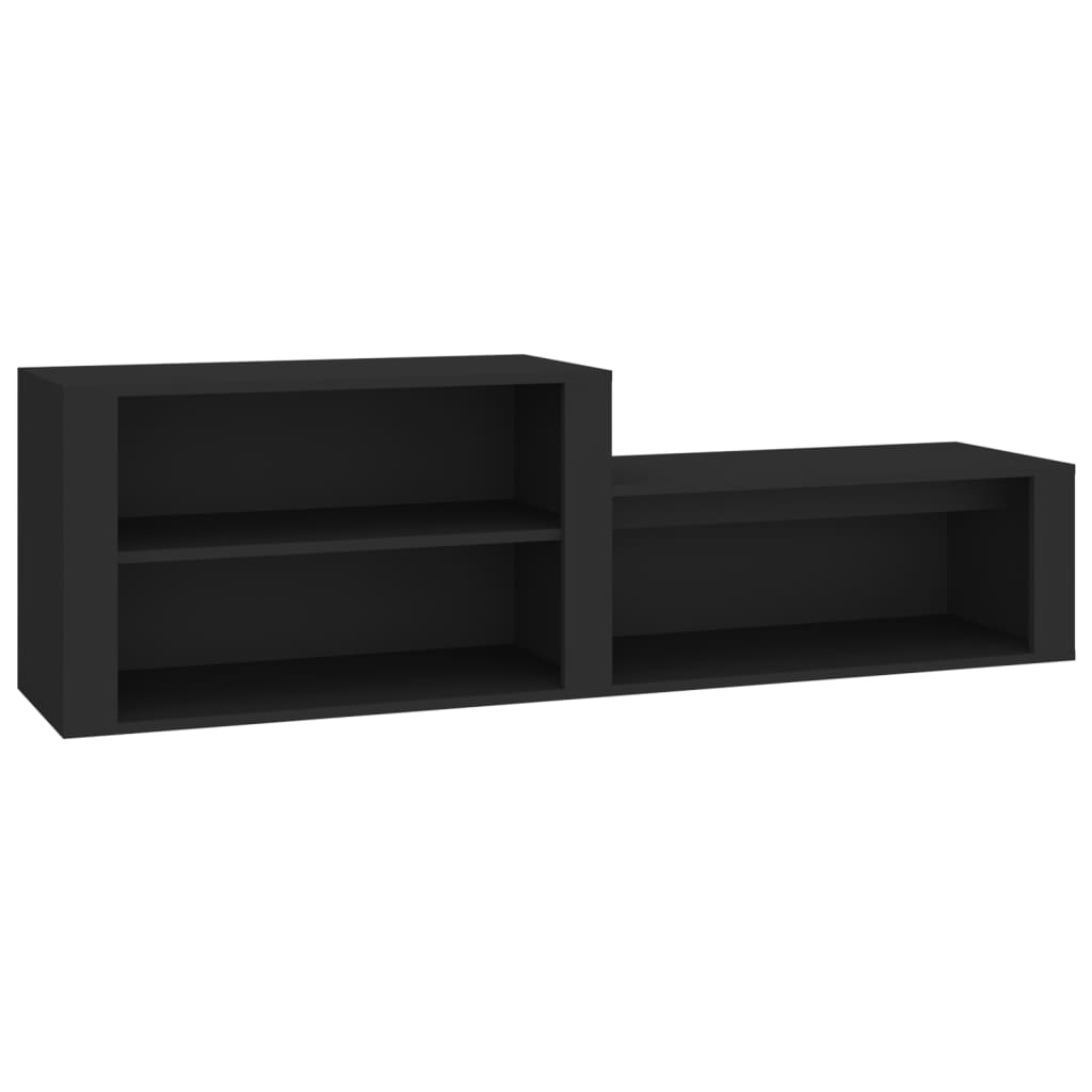 Scarpiera Nero 150x35x45 cm in Legno Multistrato - homemem39