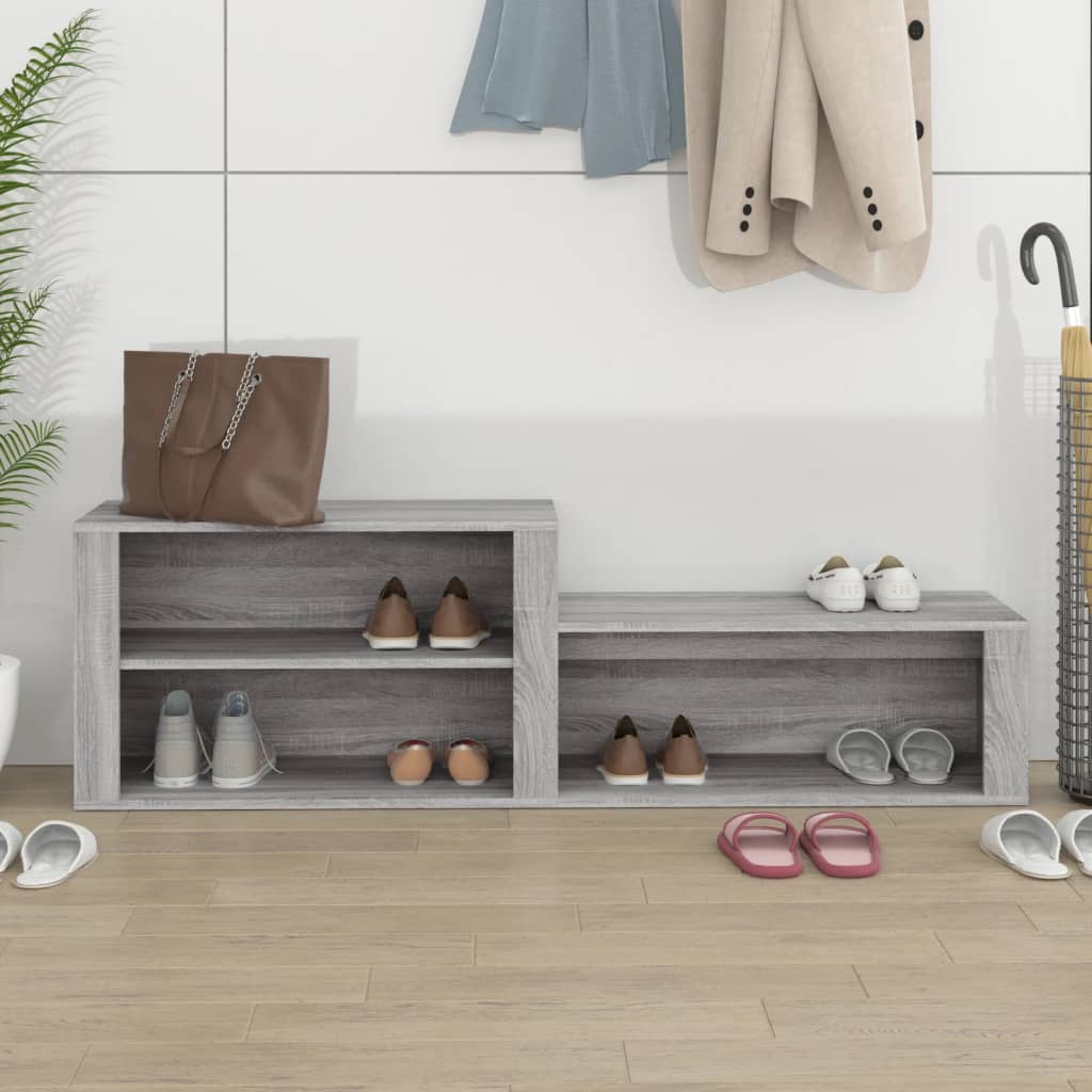 Scarpiera Grigio Sonoma 150x35x45 cm in Legno Multistrato - homemem39