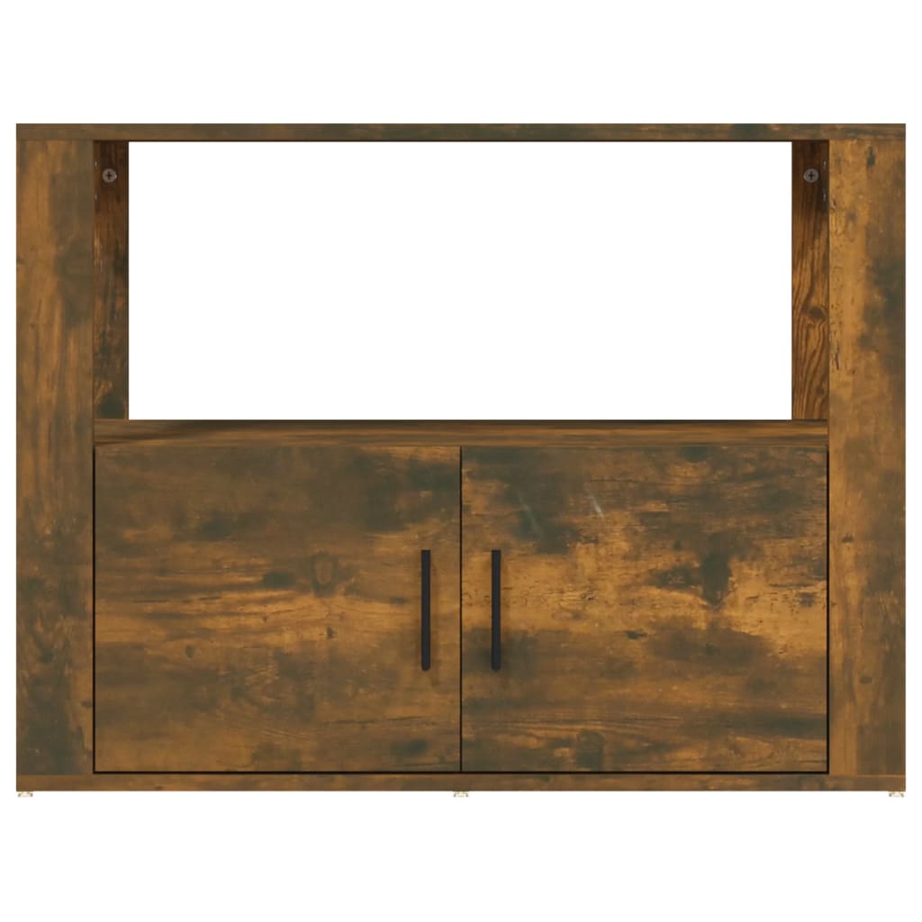 Credenza Rovere Fumo 80x30x60 cm in Legno Multistrato - homemem39