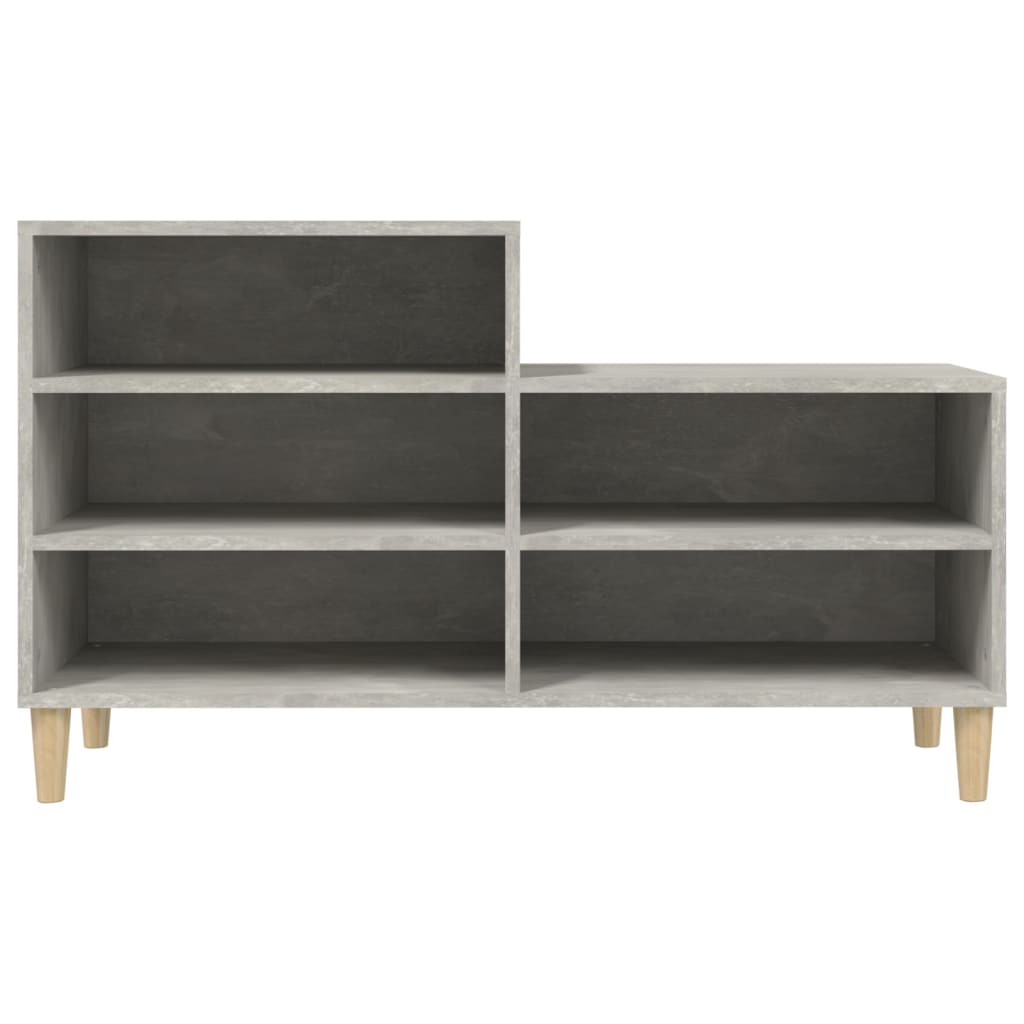 Scarpiera Grigio Cemento 102x36x60 cm in Legno Multistrato - homemem39