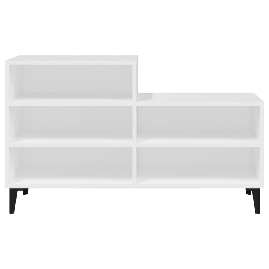 Scarpiera Bianca 102x36x60 cm in Legno Multistrato - homemem39