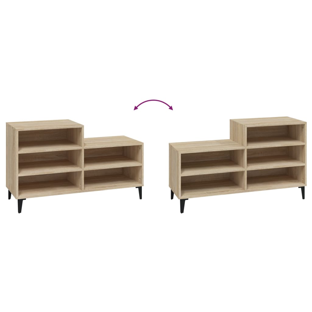 Scarpiera Rovere Sonoma 102x36x60 cm in Legno Multistrato - homemem39