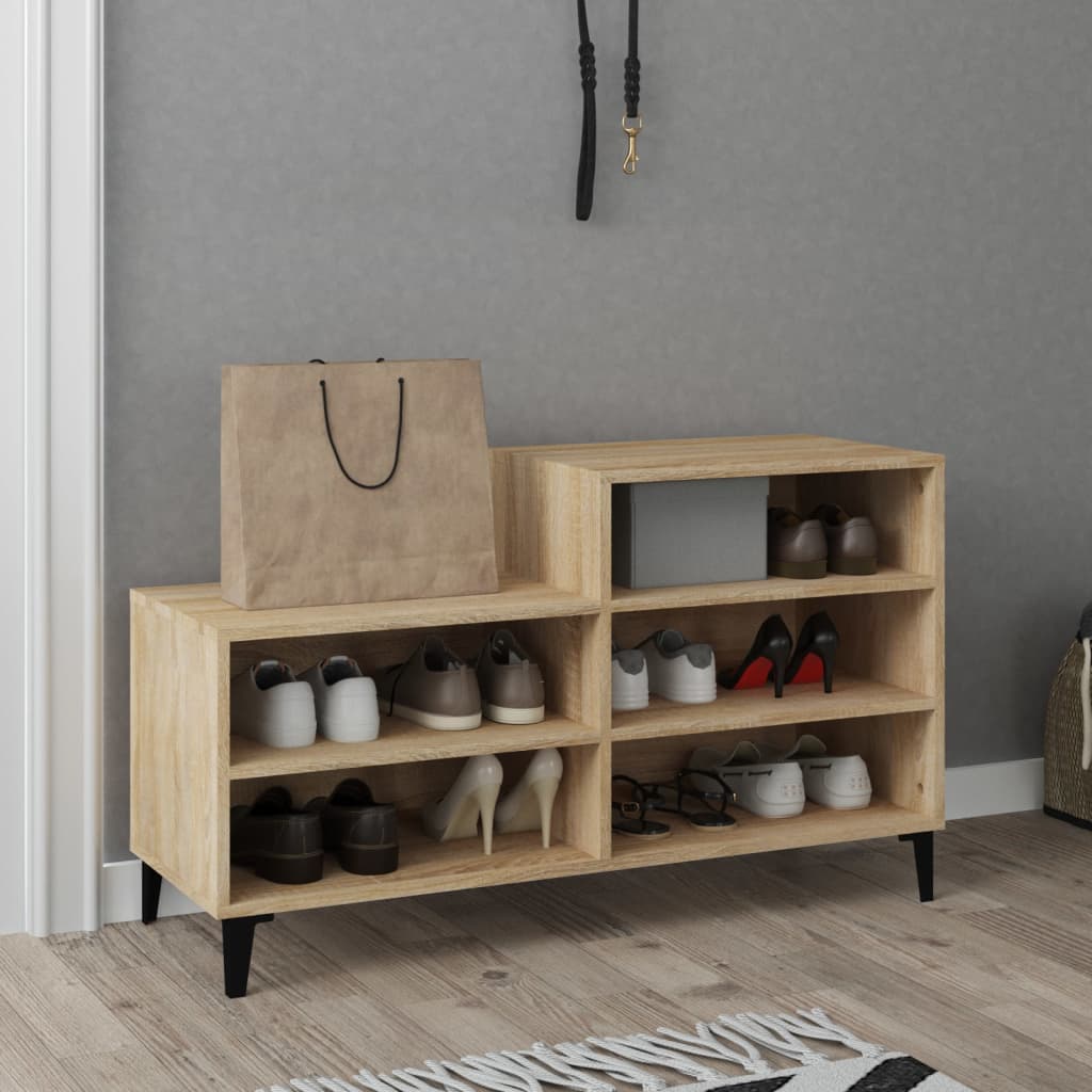 Scarpiera Rovere Sonoma 102x36x60 cm in Legno Multistrato - homemem39