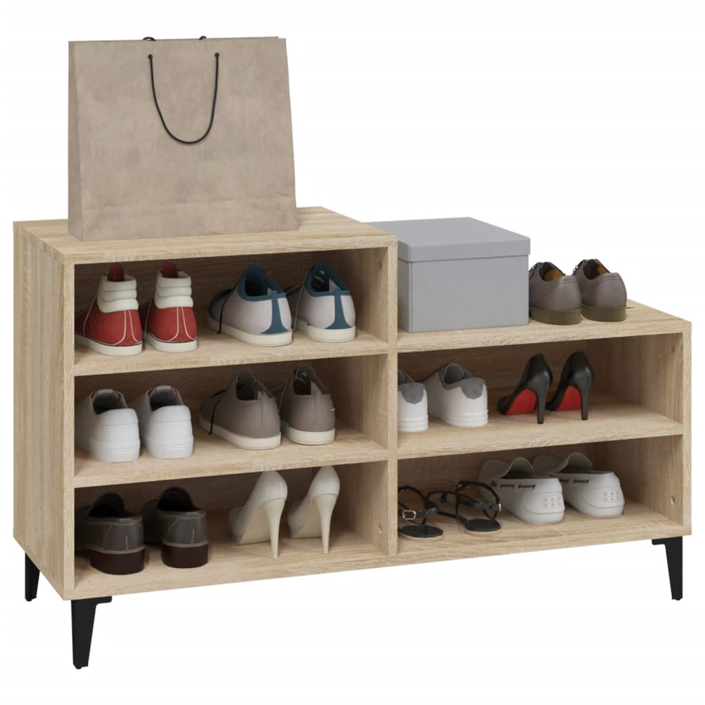 Scarpiera Rovere Sonoma 102x36x60 cm in Legno Multistrato - homemem39