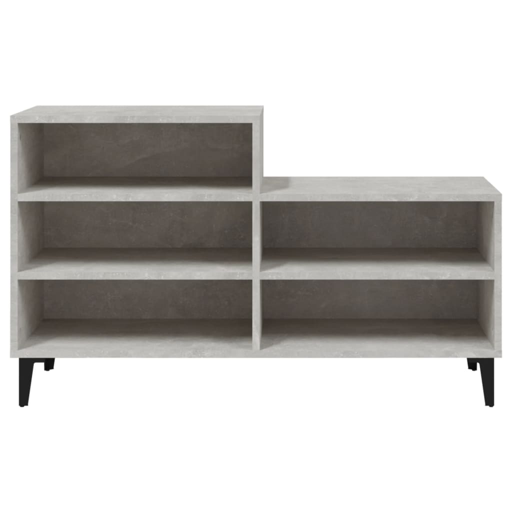 Scarpiera Grigio Cemento 102x36x60 cm in Legno Multistrato - homemem39
