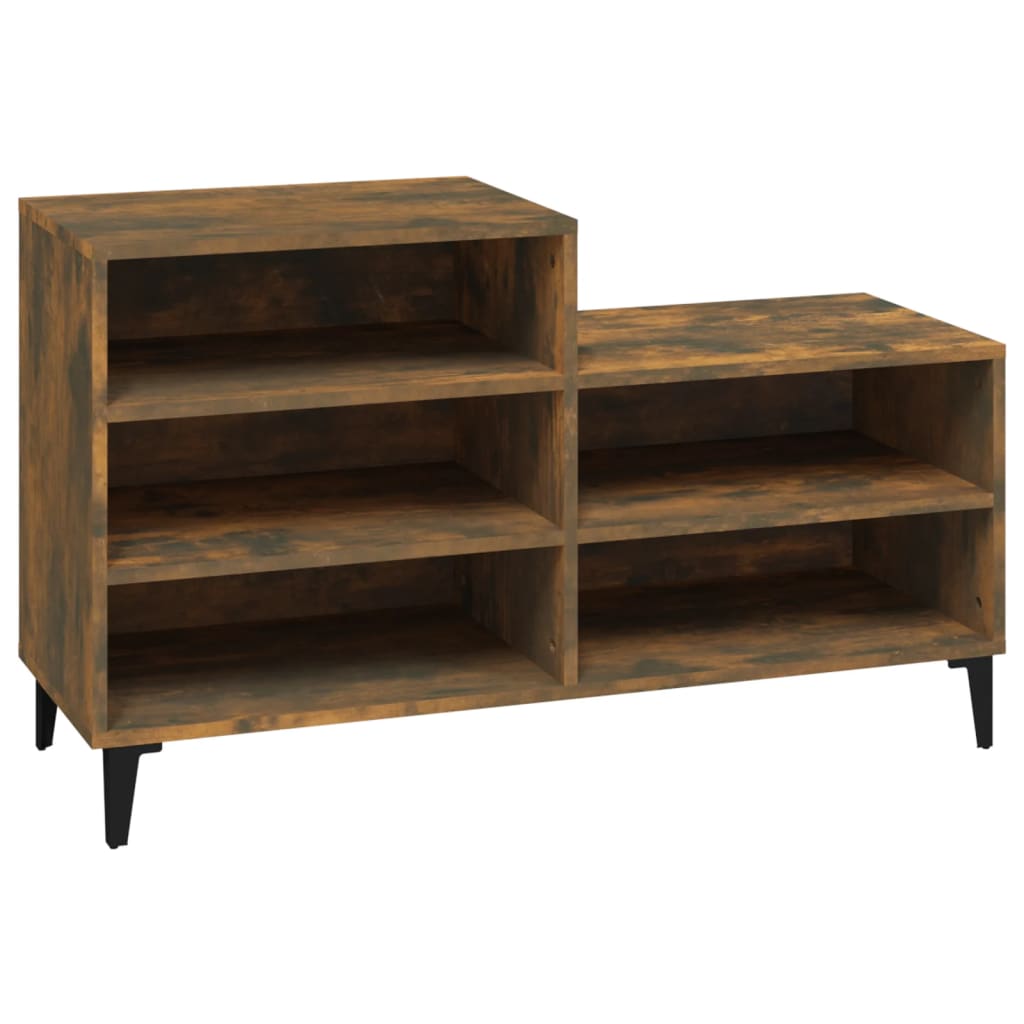Scarpiera Rovere Fumo 102x36x60 cm in Legno Multistrato - homemem39