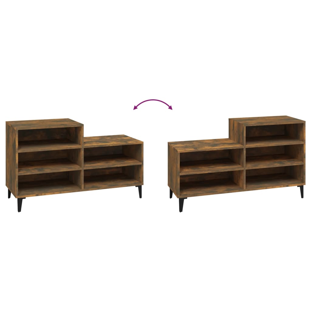 Scarpiera Rovere Fumo 102x36x60 cm in Legno Multistrato - homemem39