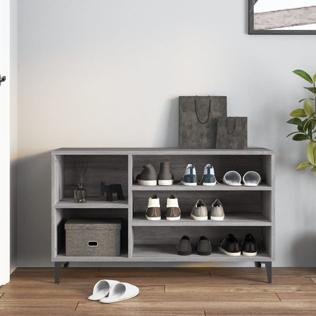 Scarpiera Grigio Sonoma 102x36x60 cm in Legno Multistrato - homemem39