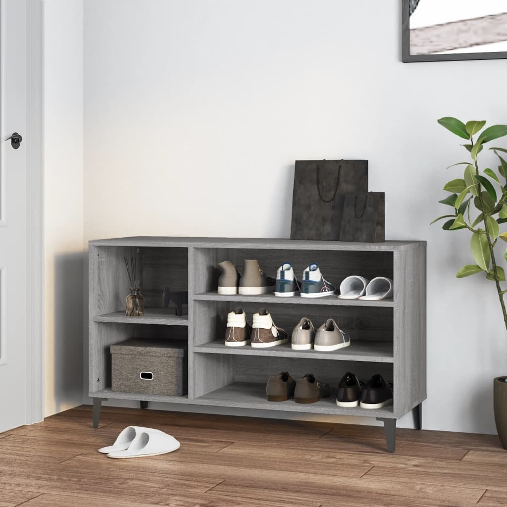 Scarpiera Grigio Sonoma 102x36x60 cm in Legno Multistrato - homemem39