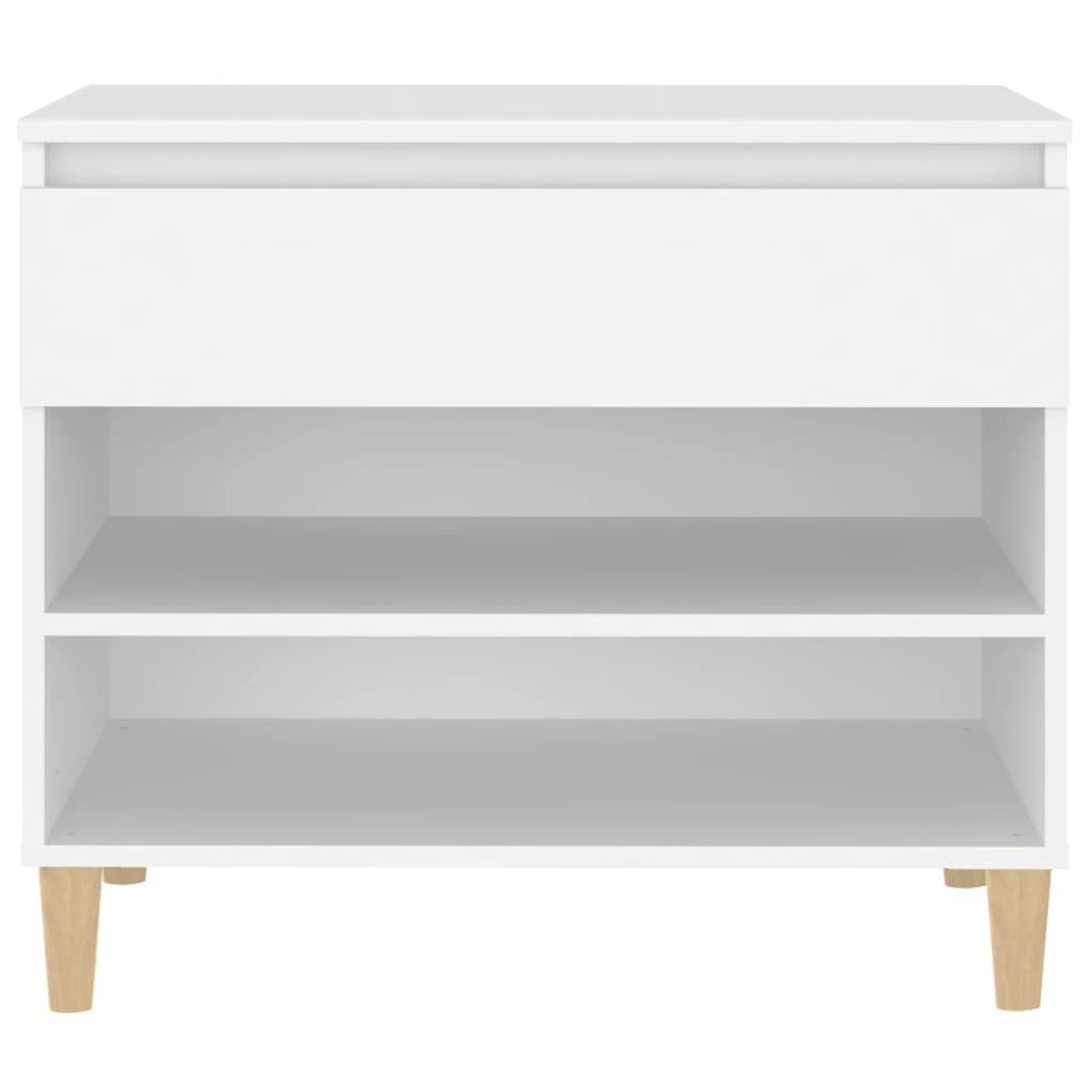 Scarpiera Bianca 70x36x60 cm in Legno Multistrato - homemem39
