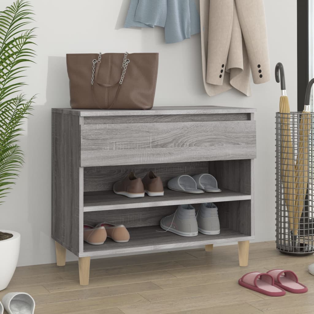 Scarpiera Grigio Sonoma 70x36x60 cm in Legno Multistrato - homemem39