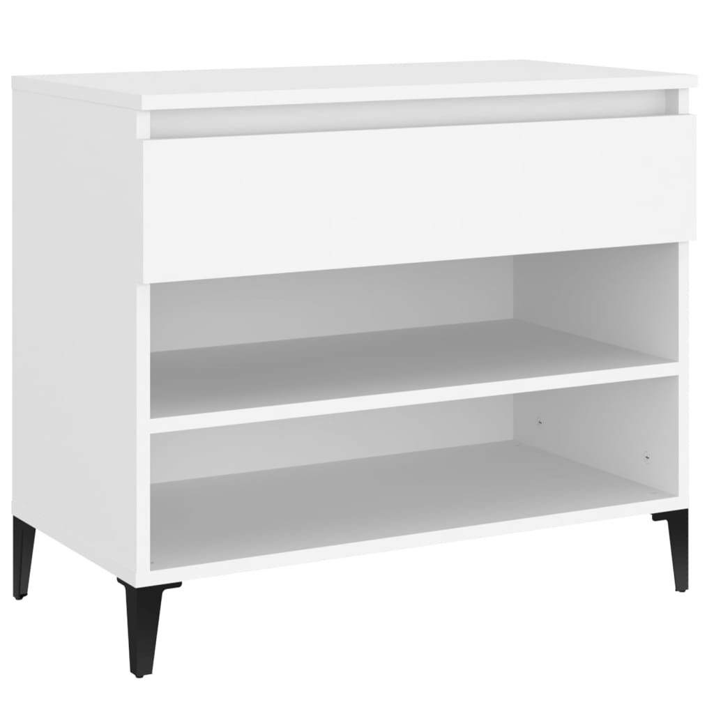 Scarpiera Bianca 70x36x60 cm in Legno Multistrato - homemem39